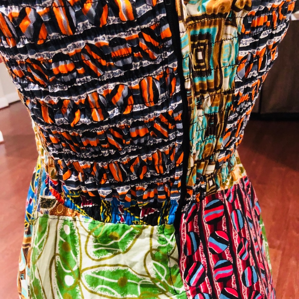 Gorgeous Ankara Patchwork Strapless Flair Dress - image 5